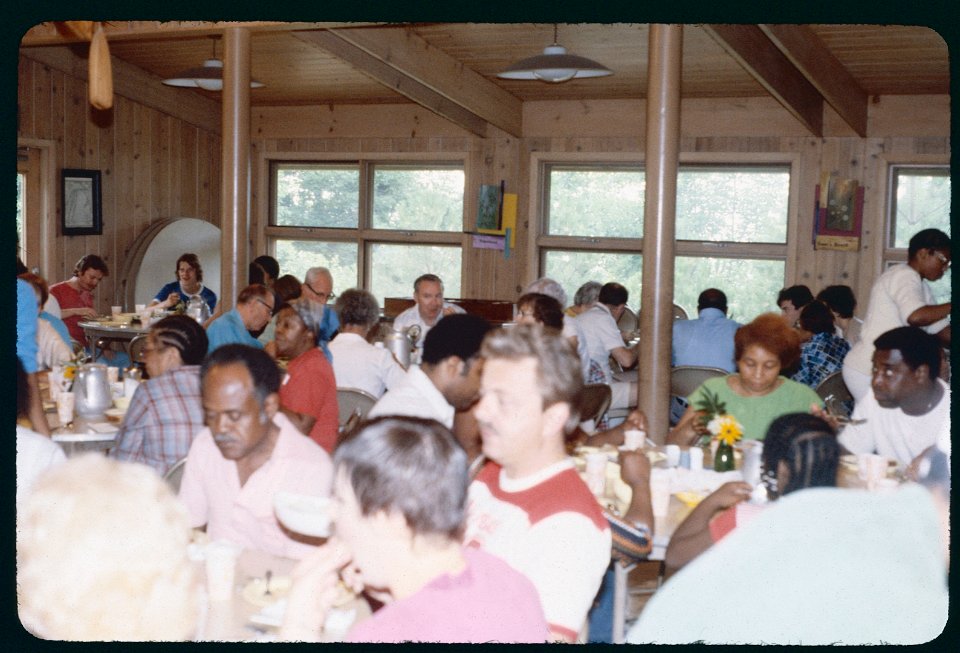 Campers at Dinner 1980